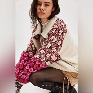 NWOT FREE PEOPLE WE THE FREE Mod About You Pullover In Tea Combo MSRP $198